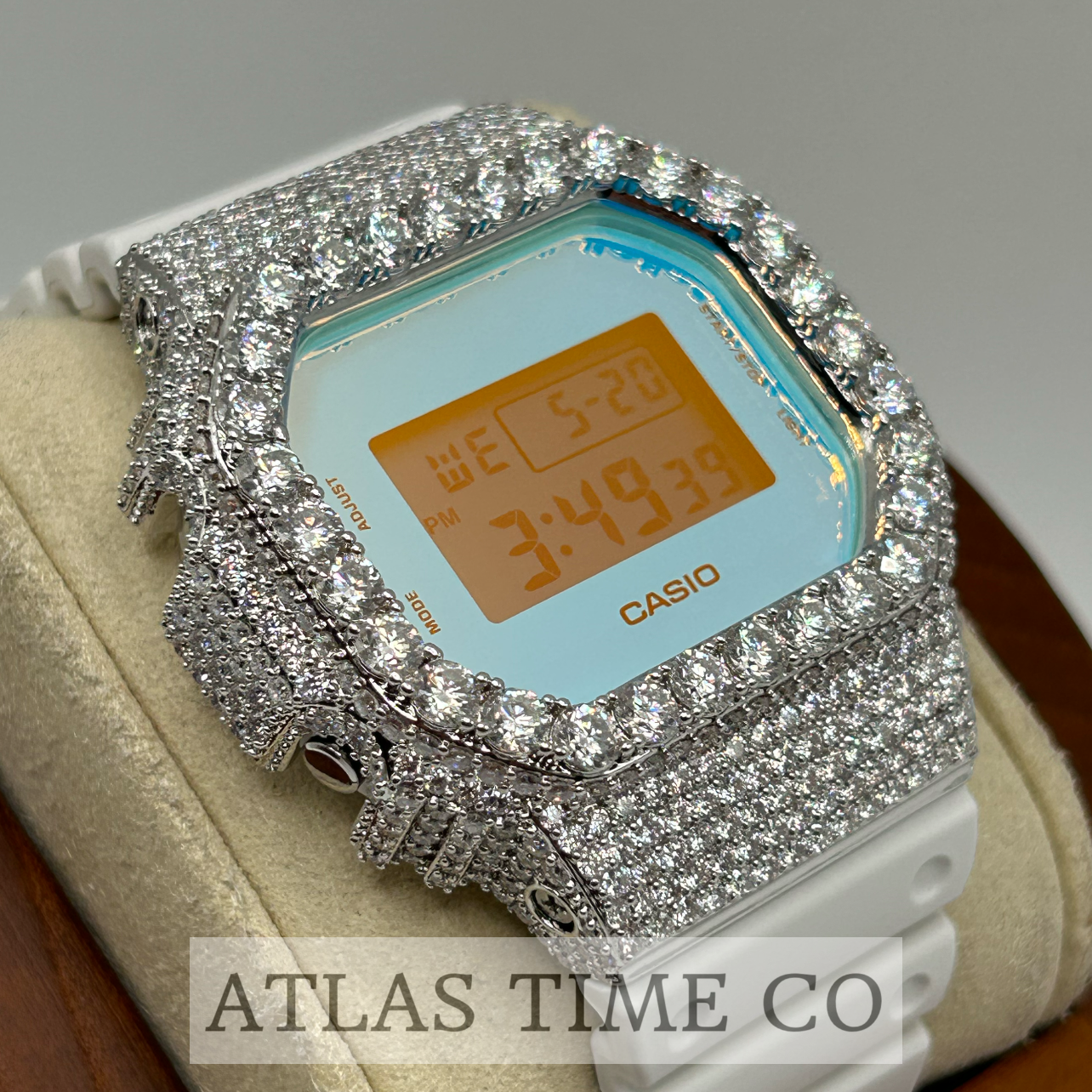 VVS1 Moissanite G-Shock DW-5600TL-7 Watch - GRA CERTIFIED