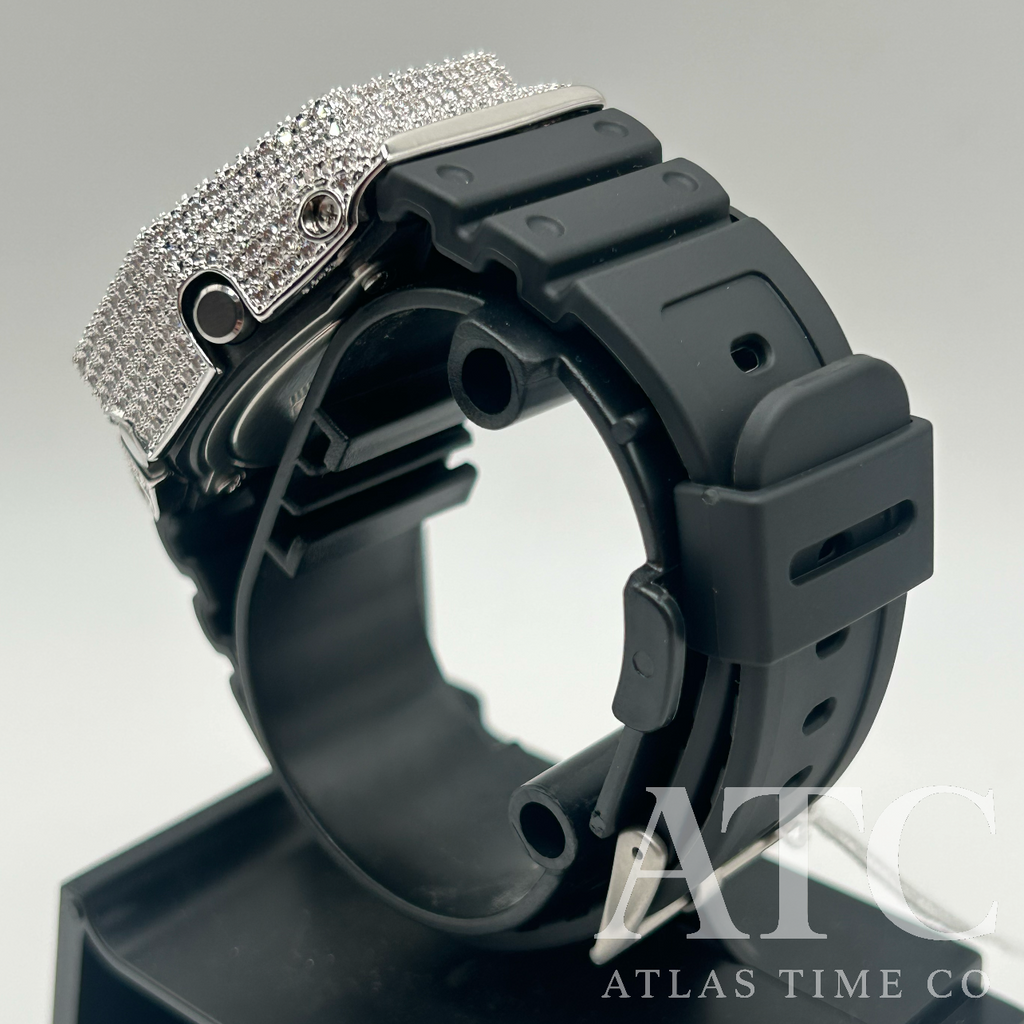 VVS1 Moissanite G-Shock GA-2100-1A1 Watch - GRA CERTIFIED