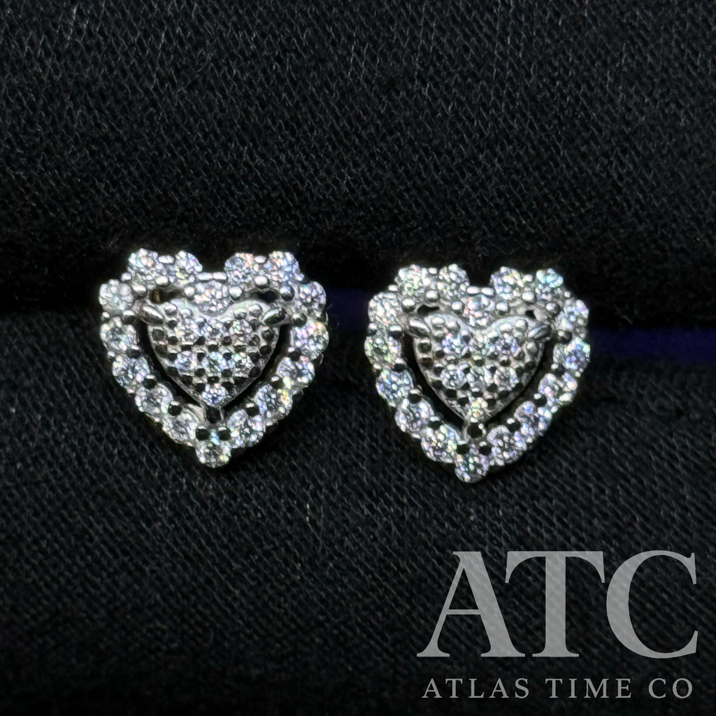 Heart VVS1 Moissanite Earrings GRA CERTIFIED - 925 Sterling Silver