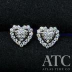 Heart VVS1 Moissanite Earrings GRA CERTIFIED - 925 Sterling Silver