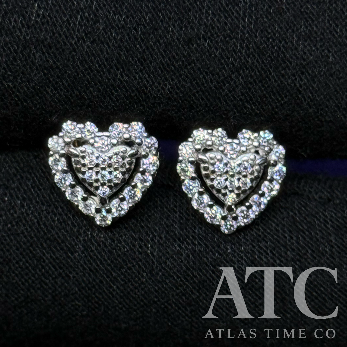 Heart VVS1 Moissanite Earrings GRA CERTIFIED - 925 Sterling Silver