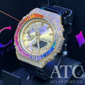 VVS1 Moissanite G-Shock GA-2100GB-1A Watch - GRA CERTIFIED (Full Baguette)