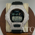 VVS1 Moissanite G-Shock DW6900-1V Watch - GRA CERTIFIED
