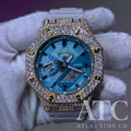 VVS1 Moissanite G-Shock GA-2100AS-5A Watch - GRA CERTIFIED