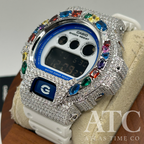 VVS1 Moissanite G-Shock DW-6900HDS-7A1DR Watch - GRA CERTIFIED