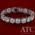 80TCW 10MM VVS1 Moissanite Tennis Bracelet GRA CERTIFIED - 925 Sterling Silver