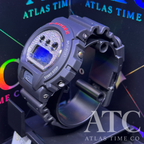 VVS1 Moissanite G-Shock DW6900-1V Watch - GRA CERTIFIED