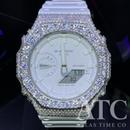 VVS1 Moissanite G-Shock GA-21007A7CR Watch - GRA CERTIFIED