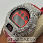 VVS1 Moissanite G-Shock DW-6900RRB-4 Watch - GRA CERTIFIED