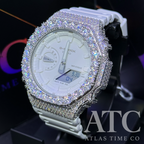 VVS1 Moissanite G-Shock GA-21007A7CR Watch - GRA CERTIFIED