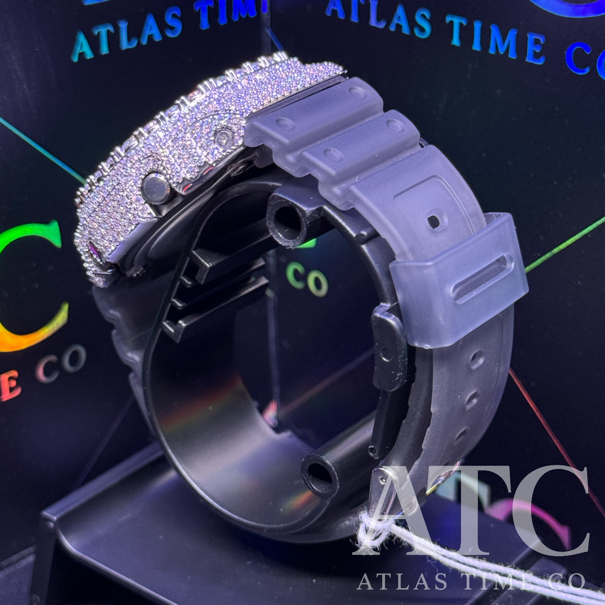 VVS1 Moissanite G-Shock GA2100K-1A Watch - GRA CERTIFIED