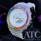 VVS1 Moissanite G-Shock GA-21007A7CR Watch - GRA CERTIFIED (Full Baguette)
