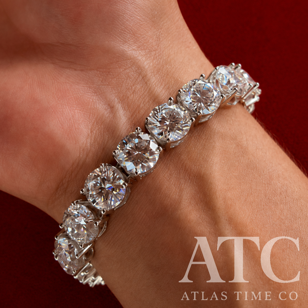 80TCW 10MM VVS1 Moissanite Tennis Bracelet GRA CERTIFIED - 925 Sterling Silver