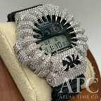 VVS1 Moissanite G-Shock DW6900-1V Watch - GRA CERTIFIED