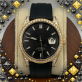 VVS1 Moissanite Ghost Series Stainless Steel Mechanical Watch - GRA CERTIFIED (Gold/Black)