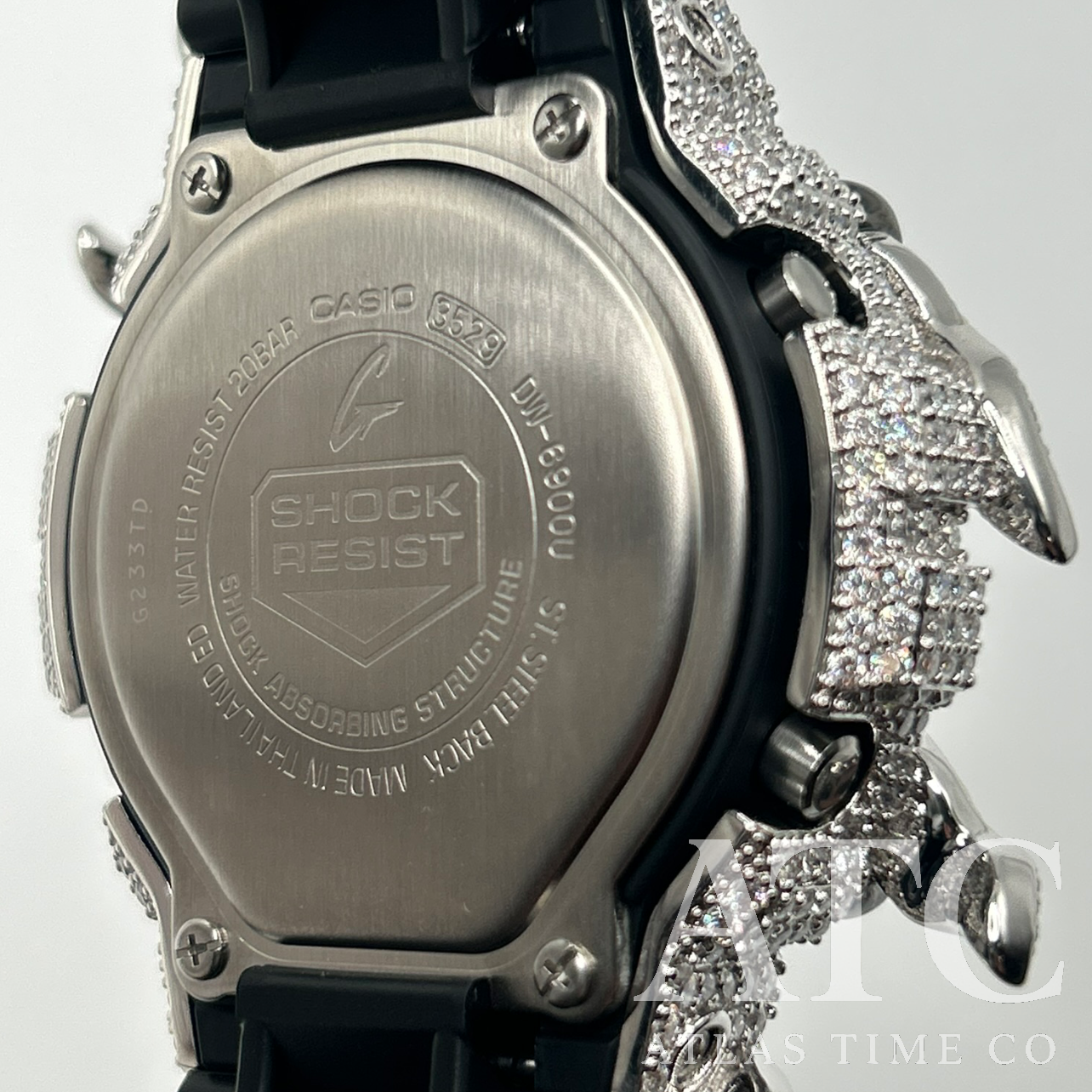 VVS1 Moissanite G-Shock ENAMEL SERIES (BLACK) DW6900-1V Watch - GRA CERTIFIED