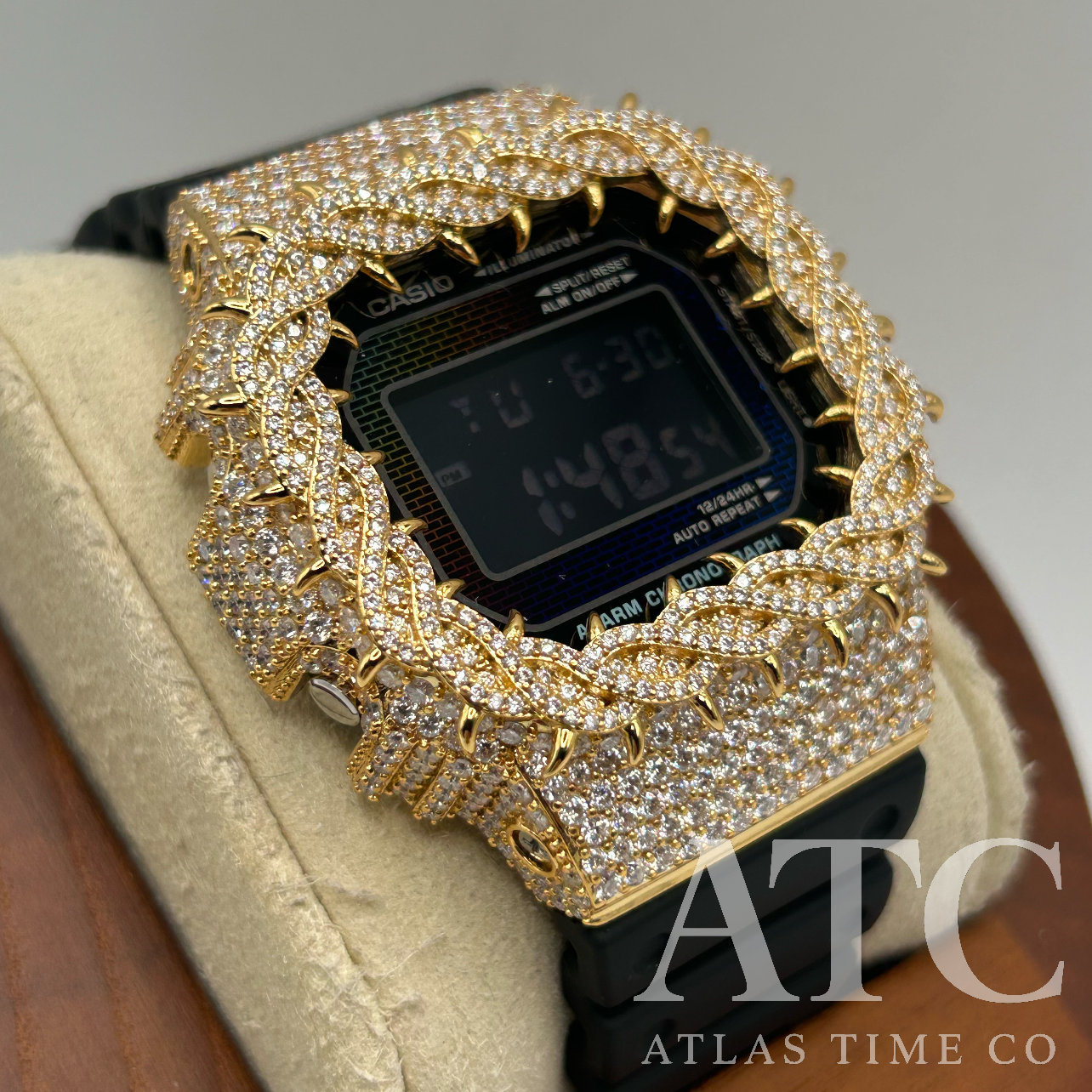 VVS1 Moissanite G-Shock DW-5600RW-1 Watch - GRA CERTIFIED