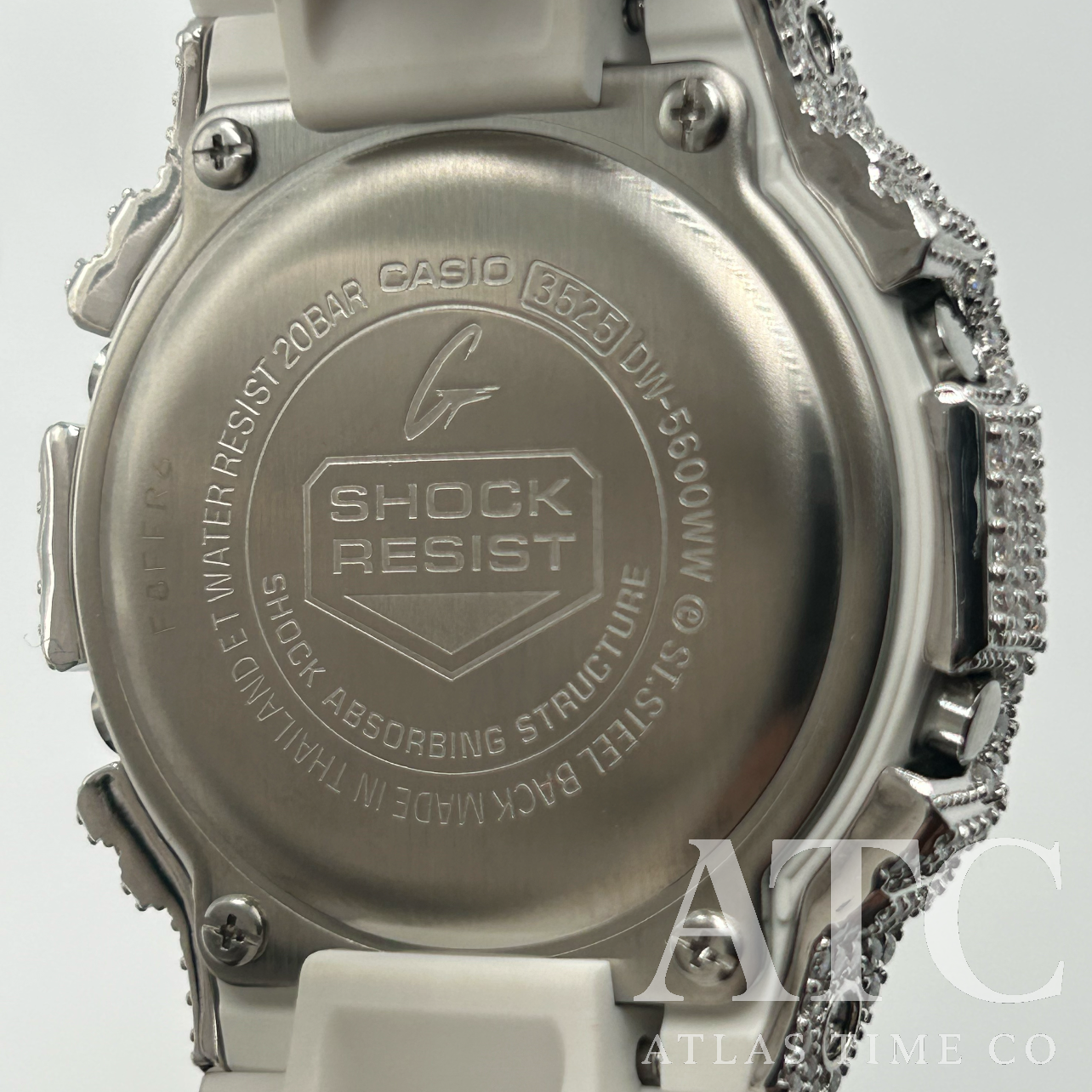 VVS1 Moissanite G-Shock DW-5600WW Watch - GRA CERTIFIED