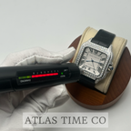VVS1 Moissanite Atlas Time Co Imperium Stainless Steel Mechanical Watch - GRA CERTIFIED (Silver/Black)