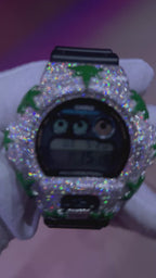 VVS1 Moissanite G-Shock ENAMEL SERIES (MAPLE LEAF) DW6900-1V Watch - GRA CERTIFIED