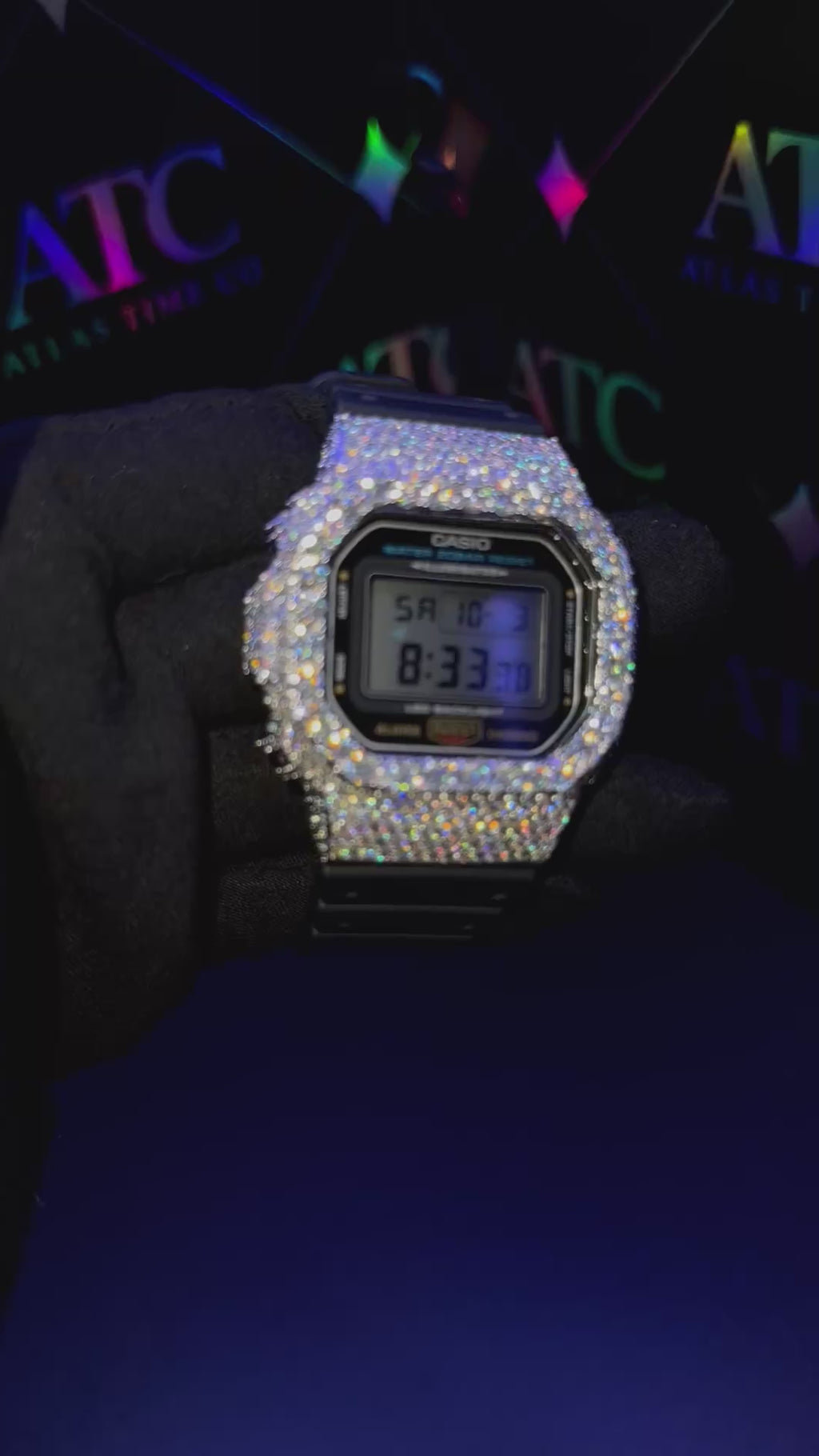 VVS1 Moissanite G-Shock DW-5600UE Watch - GRA CERTIFIED