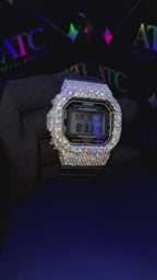 VVS1 Moissanite G-Shock DW-5600UE Watch - GRA CERTIFIED