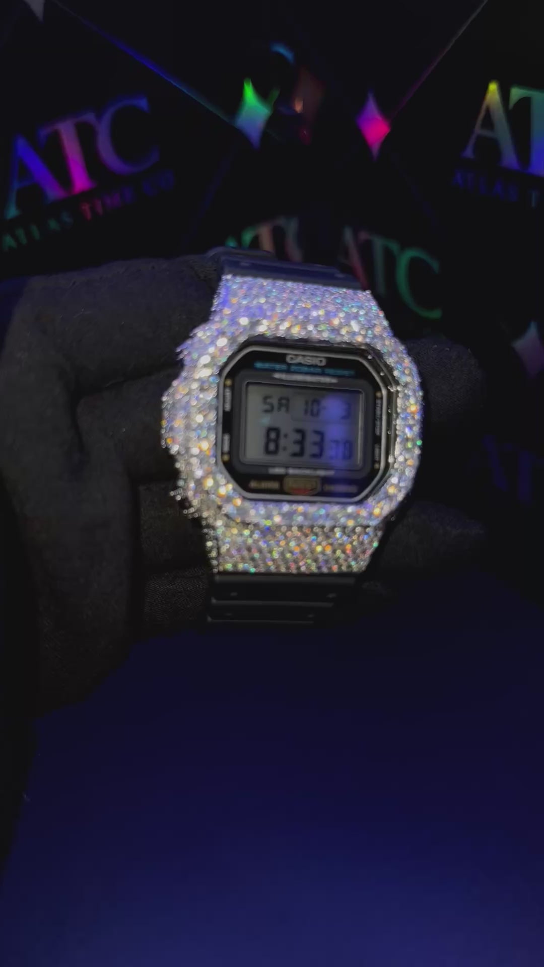 VVS1 Moissanite G-Shock DW-5600UE Watch - GRA CERTIFIED