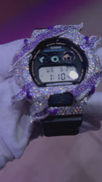 VVS1 Moissanite G-Shock ENAMEL SERIES (PURPLE) DW6900-1V Watch - GRA CERTIFIED