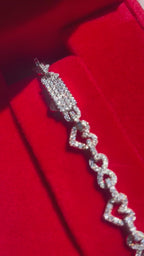 8MM VVS1 Moissanite Women’s Heart Infinity Bracelet GRA CERTIFIED - 925 Sterling Silver