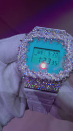 VVS1 Moissanite G-Shock DW-5600TL-7 Watch - GRA CERTIFIED