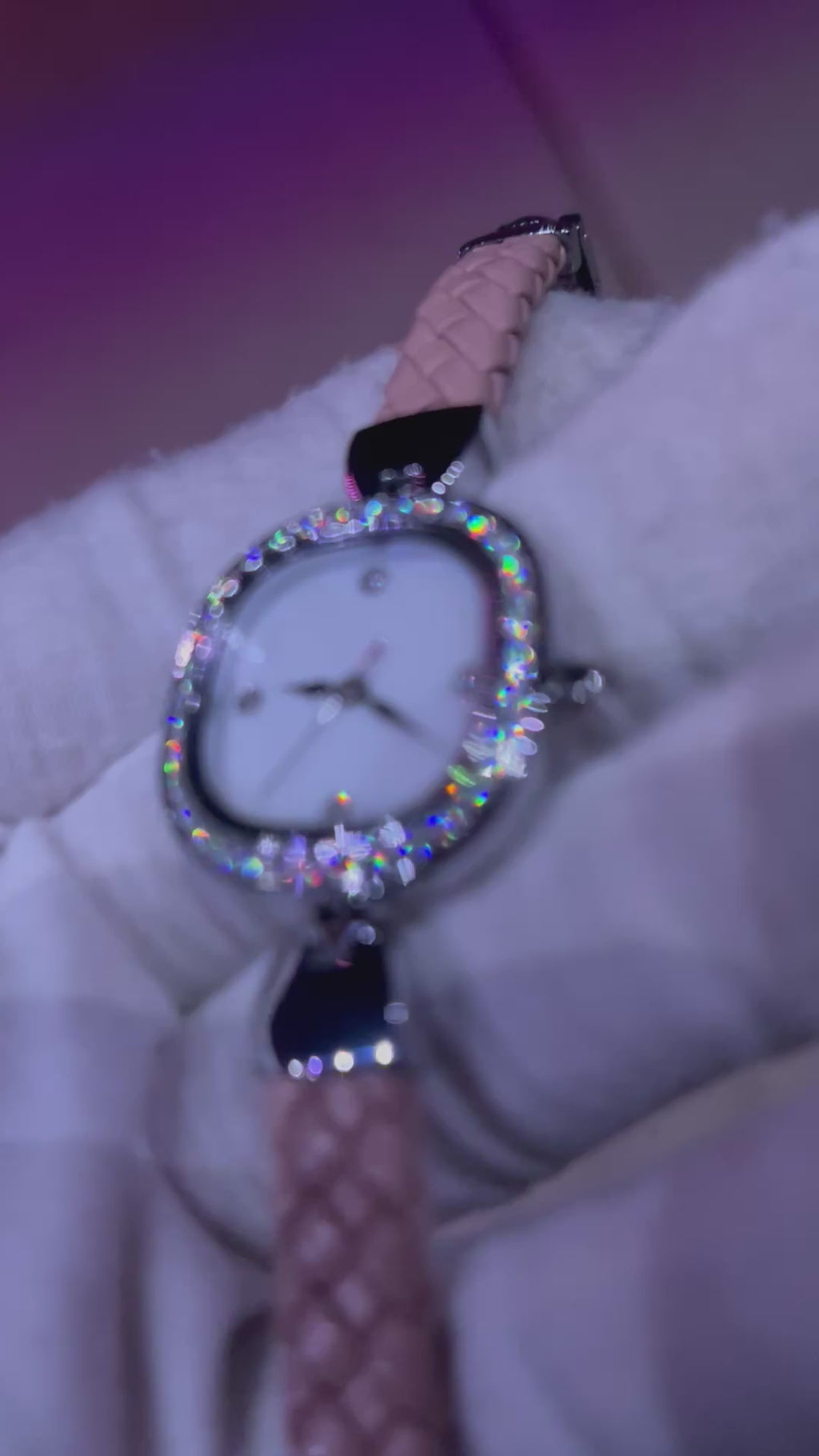 VVS1 Moissanite Ghost Series Quartz Women’s Collection Watch - GRA CERTIFIED (Pink/Silver)