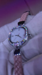 VVS1 Moissanite Ghost Series Quartz Women’s Collection Watch - GRA CERTIFIED (Pink/Silver)