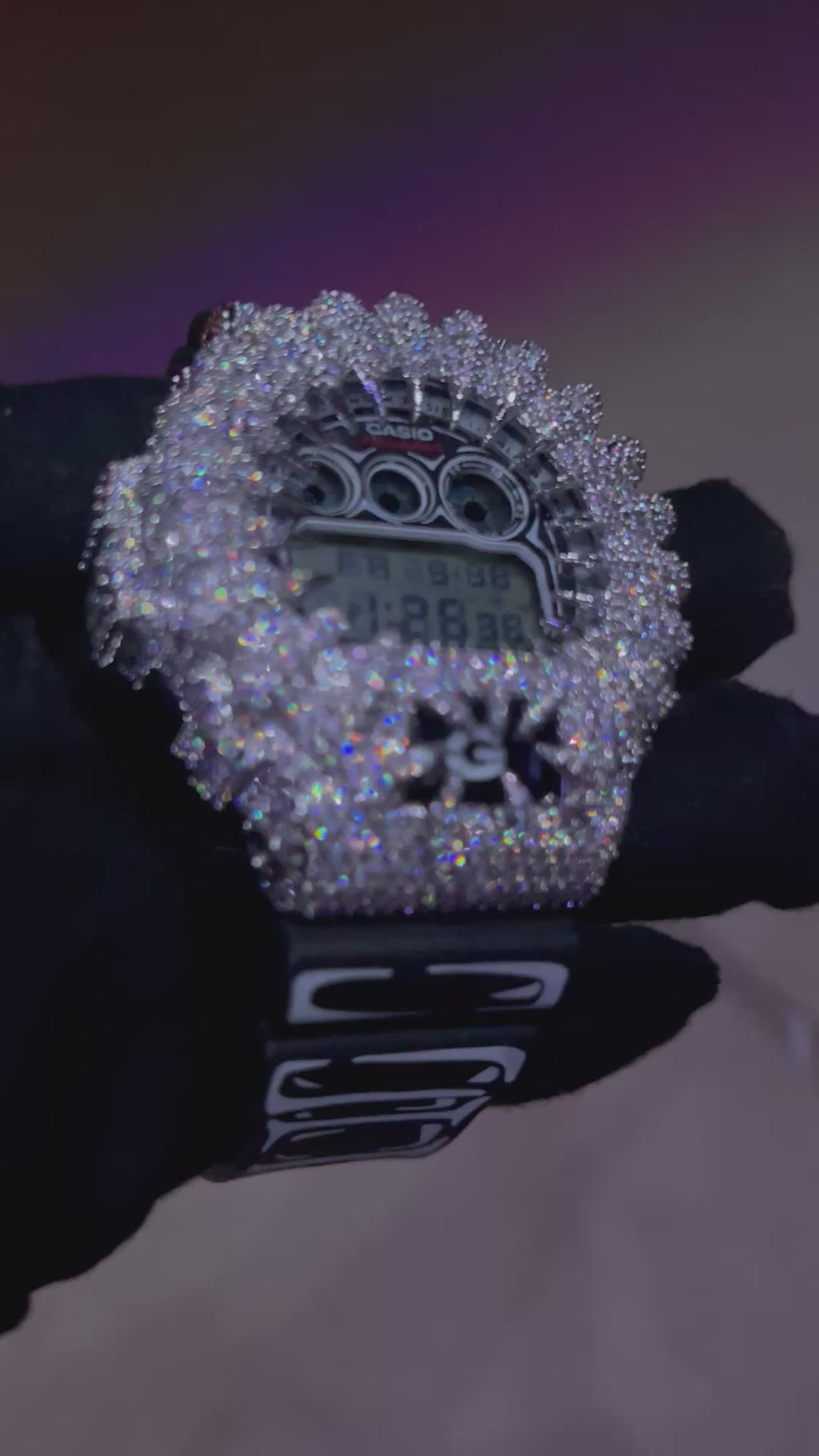VVS1 Moissanite G-Shock X Joshua Vides DW6900JV-1 Watch - GRA CERTIFIED