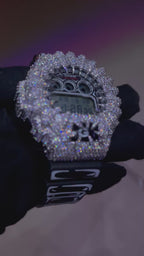 VVS1 Moissanite G-Shock X Joshua Vides DW6900JV-1 Watch - GRA CERTIFIED