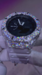 VVS1 Moissanite G-Shock GA-21007A Iced Out Watch - GRA CERTIFIED
