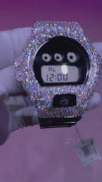 VVS1 Moissanite G-Shock DW-6900SK-1 Watch - GRA CERTIFIED