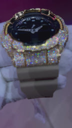 VVS1 Moissanite G-Shock GA100LA8 Watch - GRA CERTIFIED