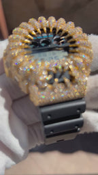 VVS1 Moissanite G-Shock DW6900-1V Watch - GRA CERTIFIED