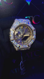 VVS1 Moissanite G-Shock GA-2100GB-1A Watch - GRA CERTIFIED