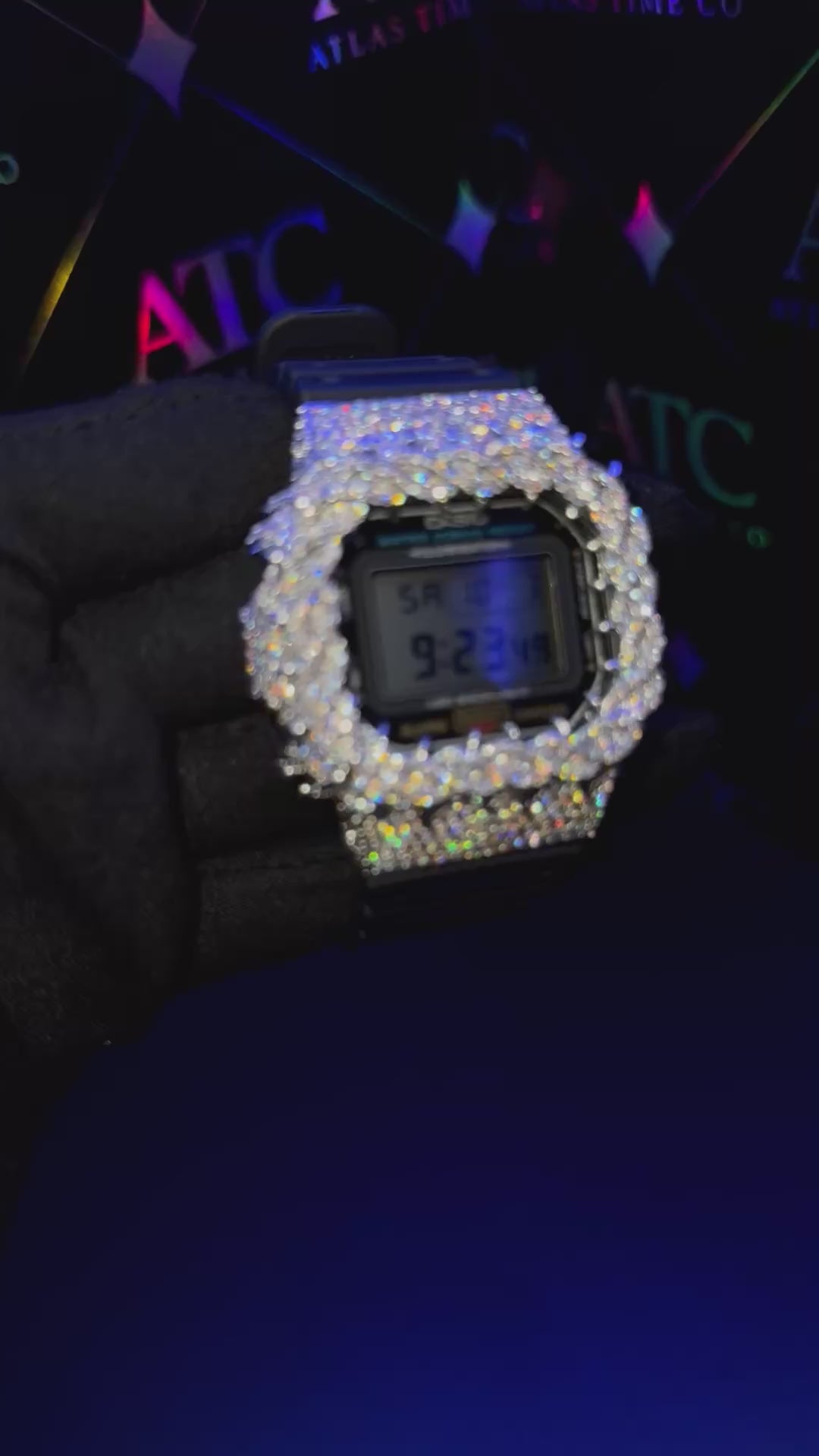 VVS1 Moissanite G-Shock DW-5600UE Watch - GRA CERTIFIED