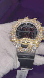 VVS1 Moissanite G-Shock DW6900MS-1 Watch - GRA CERTIFIED - EYE OF HORUS