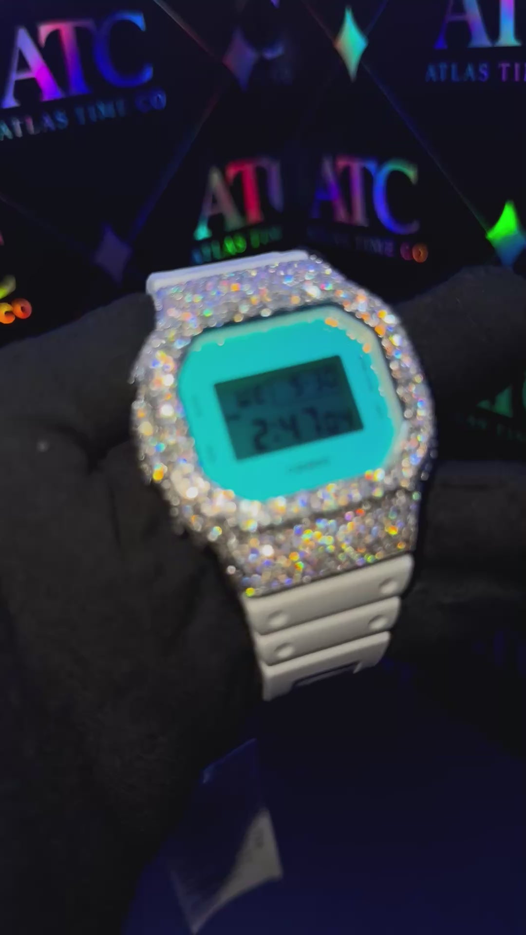 VVS1 Moissanite G-Shock DW-5600TL-7 Watch - GRA CERTIFIED