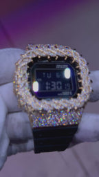 VVS1 Moissanite G-Shock DW-5600RW-1 Watch - GRA CERTIFIED