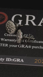 Round Nugget VVS1 10mm Moissanite Earrings GRA CERTIFIED - 925 Sterling Silver