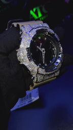 VVS1 Moissanite G-Shock GA-100LA8 Watch - GRA CERTIFIED
