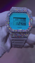 VVS1 Moissanite G-Shock DW-5600TL-7 Watch - GRA CERTIFIED