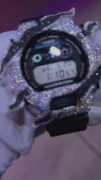 VVS1 Moissanite G-Shock ENAMEL SERIES (BLACK) DW6900-1V Watch - GRA CERTIFIED