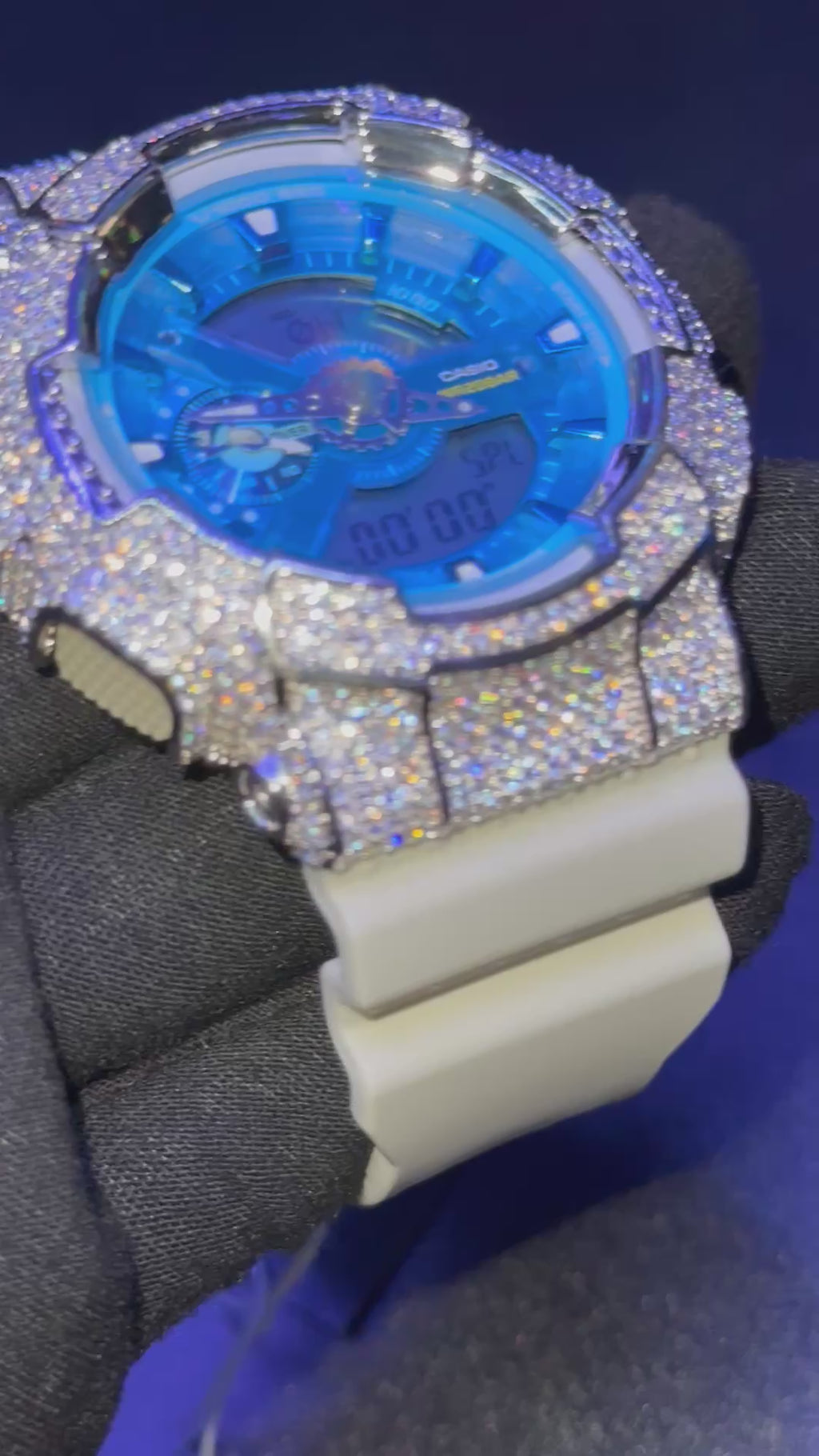 VVS1 Moissanite G-Shock GA-110AS-5A Watch - GRA CERTIFIED