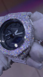 VVS1 Moissanite G-Shock GA-21007A Watch - GRA CERTIFIED