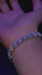 8MM VVS1 Moissanite Tennis Bracelet GRA CERTIFIED - 925 Sterling Silver